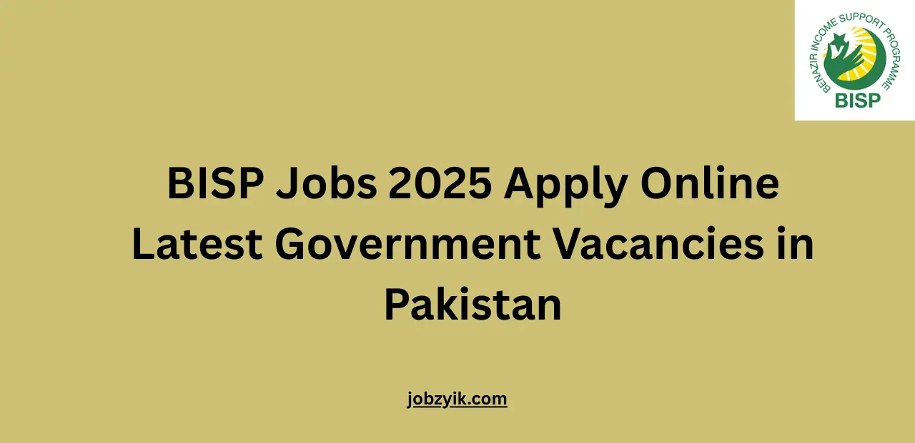 BISP Jobs 2025 Apply Online Latest Government Vacancies in Pakistan
